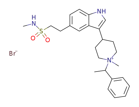 1-methyl-4-[5-(2-methylsulfamoyl-ethyl)-1H-indol-3-yl]-1-(1-phenyl-ethyl)piperidinium bromide