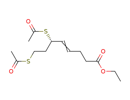 (E)-(S)-6,8-Bis-acetylsulfanyl-oct-4-enoic acid ethyl ester