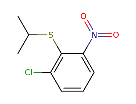 Molecular Structure of 178551-27-4 (Benzene, 1-chloro-2-[(1-methylethyl)thio]-3-nitro-)