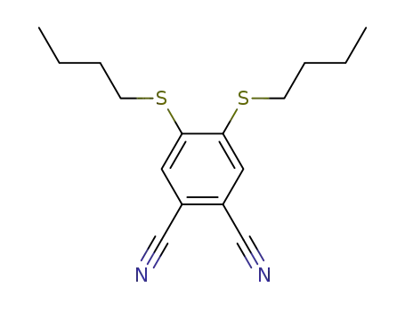 Molecular Structure of 165284-85-5 (1,2-Benzenedicarbonitrile, 4,5-bis(butylthio)-)