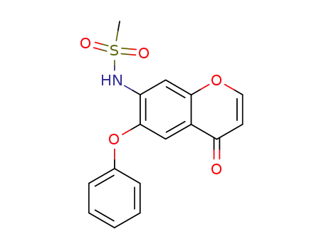 Molecular Structure of 123662-55-5 (Methanesulfonamide, N-(4-oxo-6-phenoxy-4H-1-benzopyran-7-yl)-)