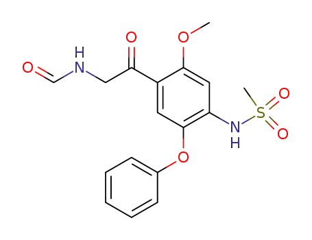 Molecular Structure of 149456-98-4 (Methanesulfonamide, N-[4-[2-(formylamino)acetyl]-5-methoxy-2-phenoxyphenyl]-)
