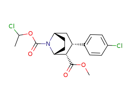 (1R,2S,3S,5S)-3-(4-Chloro-phenyl)-8-aza-bicyclo[3.2.1]octane-2,8-dicarboxylic acid 8-(1-chloro-ethyl) ester 2-methyl ester
