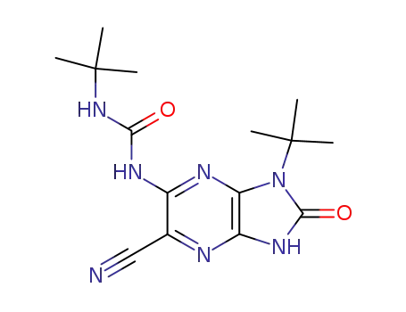 3-tert-butyl-5-(1-N-tert-butylcarbamoylamino)-6-cyano-1H-2,3-dihydroimidazo[4,5-b]pyrazin-2-one