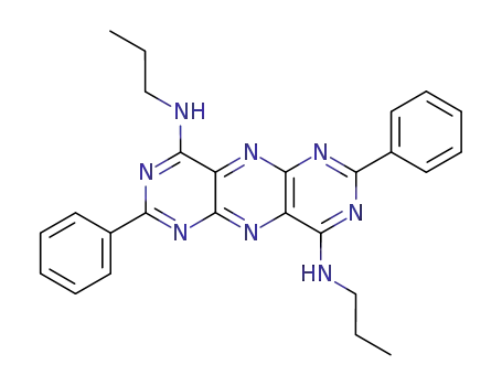2,7-diphenyl-4,9-bis(n-propylamino)pyrimido[4,5-g]pteridine