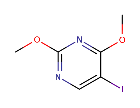 Molecular Structure of 52522-99-3 (5-Iodo-2,4-dimethoxypyrimidine)