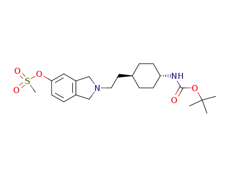 methanesulfonic acid 2-[2-(4-tert-butoxycarbonylamino-cyclohexyl)-ethyl]-2,3-dihydro-1H-isoindol-5-yl ester