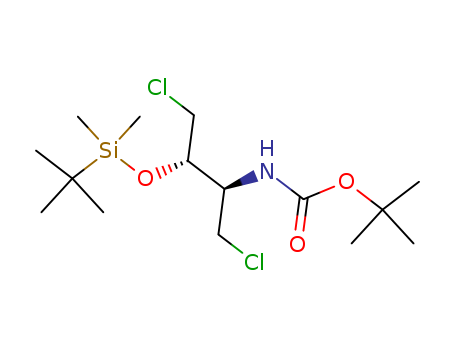 2S-T-BUTYLDIMETHYLSILYLOXY-3R-(T-BOC)-AMINO-1,4-DICHLOROBUTANE