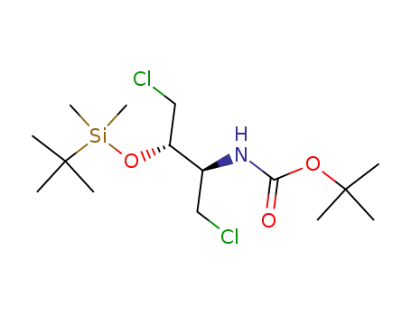 2(S)-t-butyldimethylsilyloxy-3(R)-(t-butyloxycarbonyl)amino-1,4-dichlorobutane