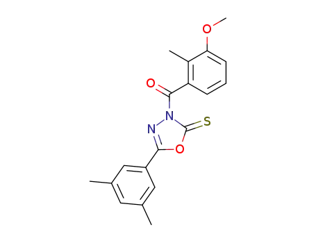 3-(3-methoxy-2-methylbenzoyl)-5-(3,5-dimethylphenyl)-3H-[1,3,4]-oxadiazol-2-thione