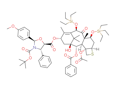 5(20)-deoxy-5(20)-sulfanyl-7,10-di(triethylsilyl)-13-[[(4S,5R)-2-(4-methoxyphenyl)-3-(tert-butyloxycarbonyl)-4-phenyl-1,3-oxazolidin-5-yl]carbonyl]-10-deacetylbaccatin III