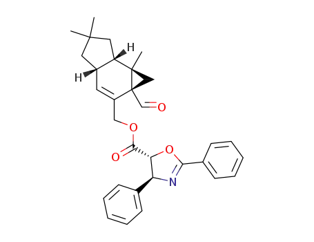 (4S,5R)-2,4-Diphenyl-4,5-dihydro-oxazole-5-carboxylic acid (1aS,3aS,6aS,6bR)-1a-formyl-5,5,6b-trimethyl-1,1a,3a,4,5,6,6a,6b-octahydro-cyclopropa[e]inden-2-ylmethyl ester