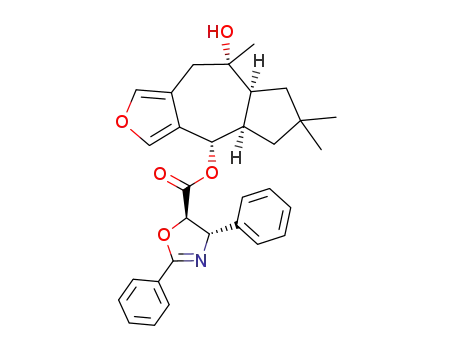 (4S,5R)-2,4-Diphenyl-4,5-dihydro-oxazole-5-carboxylic acid (4S,4aR,7aS,8S)-8-hydroxy-6,6,8-trimethyl-4,4a,5,6,7,7a,8,9-octahydro-2-oxa-cyclopenta[f]azulen-4-yl ester