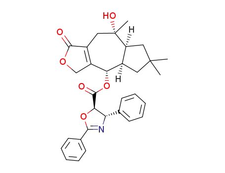 (4S,5R)-2,4-Diphenyl-4,5-dihydro-oxazole-5-carboxylic acid (4S,4aR,7aS,8S)-8-hydroxy-6,6,8-trimethyl-1-oxo-1,3,4,4a,5,6,7,7a,8,9-decahydro-2-oxa-cyclopenta[f]azulen-4-yl ester