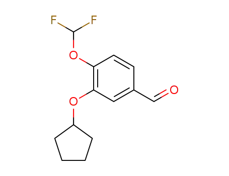 Molecular Structure of 153587-14-5 (3-Cyclopentyloxy-4-difluoromethoxy-benzaldehyde)