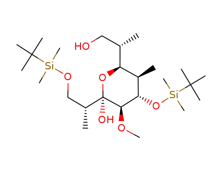 (2R,3R,4S,5S,6S)-2-[(1R)-2-(tert-butyldimethylsilyloxy)-1-methylethyl]-4-(tert-butyldimethylsilyloxy)-6-[(1S)-2-hydroxy-1-methylethyl]-3-methoxy-5-methyltetrahydro-2H-pyran-2-ol