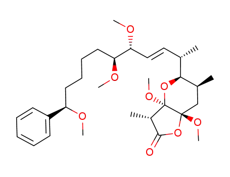 (3R,3aR,5R,6S,7aS)-3a,7a-Dimethoxy-3,6-dimethyl-5-((E)-(1S,4R,5S,10R)-4,5,10-trimethoxy-1-methyl-10-phenyl-dec-2-enyl)-hexahydro-furo[3,2-b]pyran-2-one