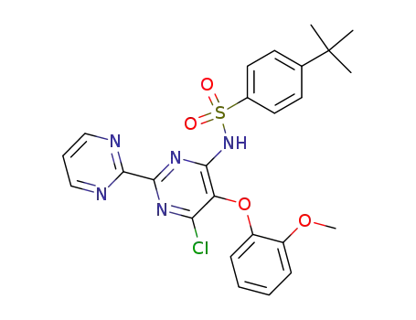 Molecular Structure of 150727-06-3 (4-tert-Butyl-N-(6-chloro-5-(2-methoxyphenoxy)-2,2'-bipyrimidin-4-yl)benzenesulfonamide)