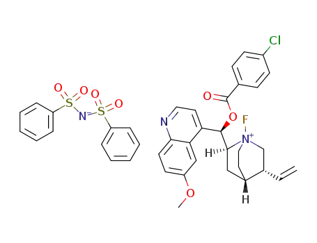 N-fluoro-p-chlorobenzoylquininium dibenzenesulfonimidate