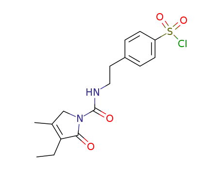 4-{2-[(3-Ethyl-4-methyl-2-oxo-2,5-dihydro-1H-pyrrole-1-carbonyl)amino]ethyl}benzene-1-sulfonyl chloride