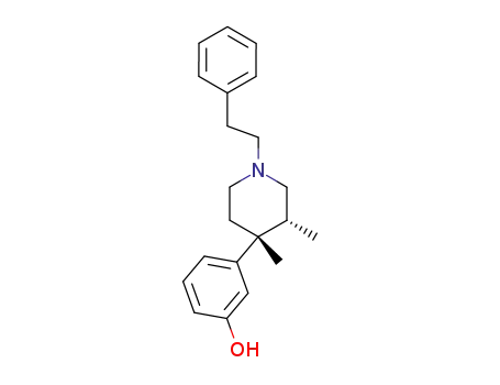 Molecular Structure of 654647-95-7 (Phenol, 3-[(3R,4R)-3,4-dimethyl-1-(2-phenylethyl)-4-piperidinyl]-)