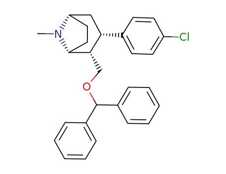 2β-(diphenylmethoxymethyl)-3β-(4-chlorophenyl)tropane