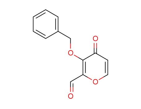 Molecular Structure of 500371-01-7 (4H-Pyran-2-carboxaldehyde, 4-oxo-3-(phenylmethoxy)-)