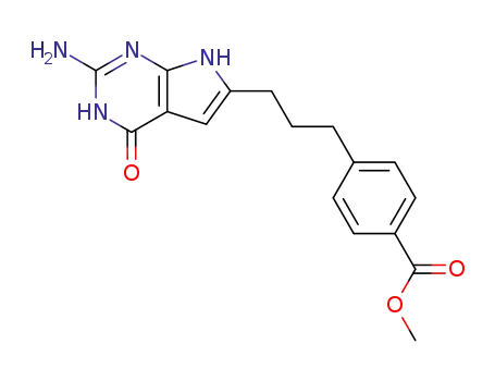 methyl 4-[3-(2-amino-3,4-dihydro-4-oxo-7H-pyrrolo[2,3-d]pyrimidin-6-yl)propyl]benzoate