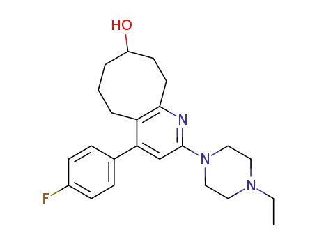 Cycloocta[b]pyridin-8-ol,
2-(4-ethyl-1-piperazinyl)-4-(4-fluorophenyl)-5,6,7,8,9,10-hexahydro-
