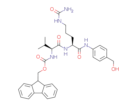 (9H-fluorenyl)methyl ((S)-1-(((S)-1-(((4-(hydroxymethyl)phenyl)amino)-1-oxo-5-ureidovalerylamido-2-yl)amino))-3-methylbutyramido-2-yl)-carbamate
