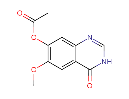 Molecular Structure of 179688-02-9 (7-ACETOXY-6-METHOXY-3,4-DIHYDROQUINAZODIN-4-ONE)