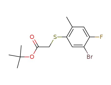 (5-bromo-4-fluoro-2-methyl-phenylsulfanyl)-acetic acid tert-butyl ester