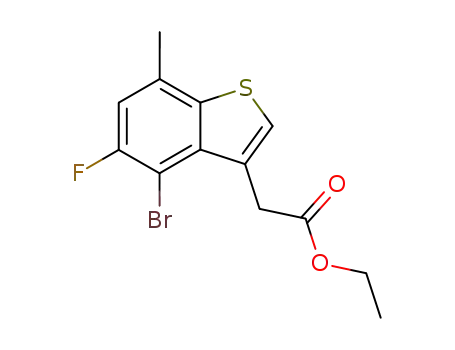 (4-bromo-5-fluoro-7-methyl-benzo[b]thiophen-3-yl)-acetic acid ethyl ester