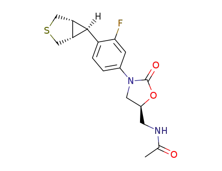 N-[((5S)-3-{3-fluoro-4-[(1α,5α,6β)-3-thiabicyclo[3.1.0]hex-6-yl]phenyl}-2-oxo-1,3-oxazolidin-5-yl)methyl]acetamide
