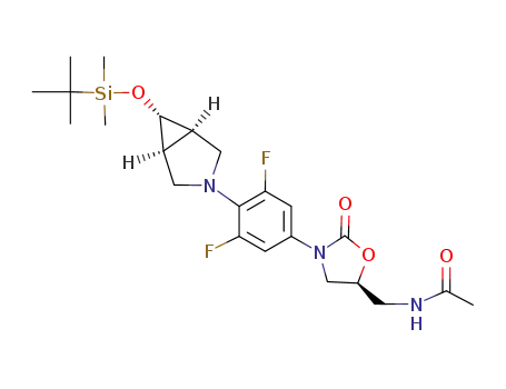 (S)-N-(3-{4-[(1α,5α,6α)-6-(tert-butyldimethylsilanyloxy)-3-azabicyclo[3.1.0]hex-3-yl]-3,5-difluorophenyl}-2-oxooxazolidin-5-ylmethyl)acetamide
