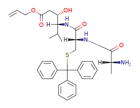 (3S,4R)-4-[(S)-2-((R)-2-Amino-propionylamino)-3-tritylsulfanyl-propionylamino]-3-hydroxy-5-methyl-hexanoic acid allyl ester