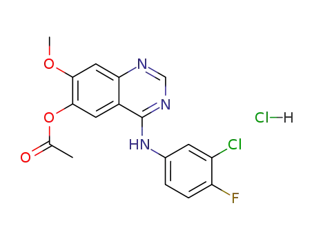 4-[(3-chloro-4-fluorophenyl)amino]-7-methoxyquinazolin-6-yl acetate hydrochloride