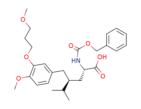 (2S,4S)-2-[[(phenylmethoxy)carbonyl]amino]-4-methoxy-3-(3-methoxypropoxy)-γ-(1-methylethyl)benzenepentanoic acid