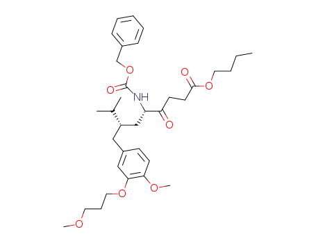 (5S,7S)-5-Benzyloxycarbonylamino-7-[4-methoxy-3-(3-methoxy-propoxy)-benzyl]-8-methyl-4-oxo-nonanoic acid butyl ester