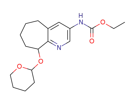 [9-(tetrahydro-pyran-2-yloxy)-6,7,8,9-tetrahydro-5H-cyclohepta[b]pyridin-3-yl]-carbamic acid ethyl ester