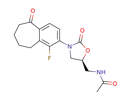 (S)-N-[3-(1-fluoro-5-oxo-6,7,8,9-tetrahydro-5H-benzocyclohepten-2-yl)-2-oxo-oxazolidin-5-ylmethyl]-acetamide