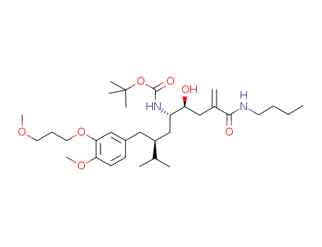(1S,2S,2'S)-(4-butylcarbamoyl-2-hydroxy-1-{2'-[4-methoxy-3-(3-methoxy-propoxy)-benzyl]-3'-methyl-butyl}-pent-4-enyl)-carbamic acid tert-butyl ester