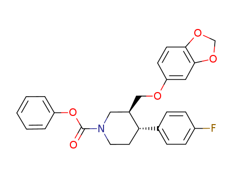 (3S,4R)-phenyl 3-((benzo[d][1,3]dioxol-5-yloxy)methyl)-4-(4-fluorophenyl)piperidine-1-carboxylate