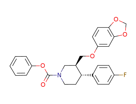 (3S,4R)-3-[(1,3-benzodioxol-5-yloxy)methyl]-4-(4-fluorophenyl)piperidine-1-carboxylic acid phenyl ester