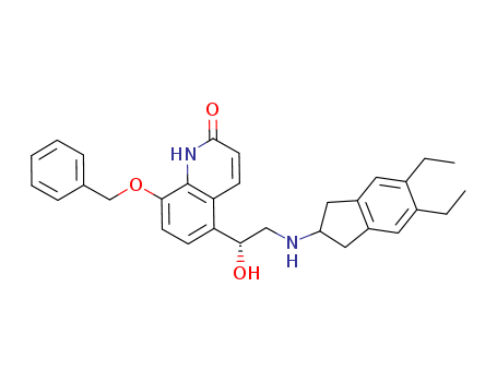 (R)-5-[2-[(5,6-Diethyl-2,3-dihydro-1H-inden-2-yl)amino]-1-hydroxyethyl]-8-(phenylmethoxy)quinolin-2(1H)-one