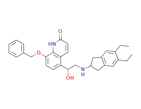 (R)-8-(benzyloxy)-5-(2-(5,6-diethyl-2,3-dihydro-1H-inden-2-ylamino)-1-hydroxyethyl)quinolin-2(1H)-one