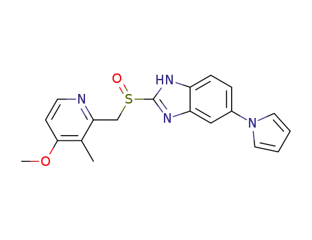 (-)-5-(1H-pyrrol-1-yl)-2-[[(4-methoxy-3-methyl-2-pyridyl)-methyl]sulfinyl]-1-hydro-benzimidazole