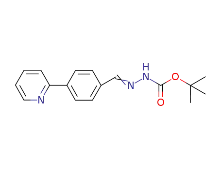 Molecular Structure of 198904-84-6 (tert-Butyl [[4-(2-pyridinyl)phenyl]methylene]hydrazinecarboxylate)