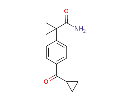 2-(4-cyclopropanecarbonyl-phenyl)-2-methyl-propionamide