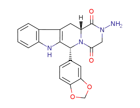 (6R,12aR)-2-amino-6-(benzo[d][1,3]dioxol-5-yl)-2,3,6,7,12,12a-hexahydropyrazino[1',2':1,6]pyrido[3,4-b]indole-1,4-dione
